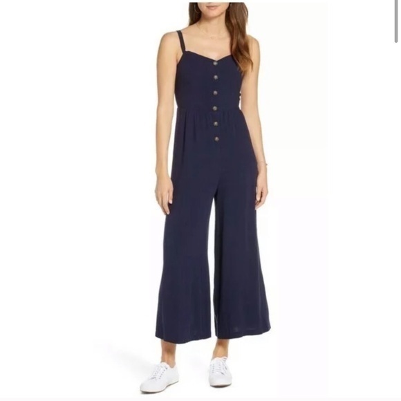 1901 Wide Leg Jumpsuit navy blue - Picture 1 of 7